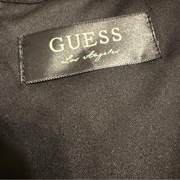 Guess Black Gatsby Lacey Fringe Bodycon Mini Dress with Scalloped Hem - Picture 5 of 11